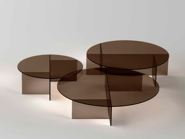 SESTANTE - Round low glass coffee table by Tonelli Design - view 2